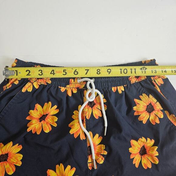 Public Art Daisy Swim Shorts Men Medium 6in inseam Navy Blue - Picture 6 of 9